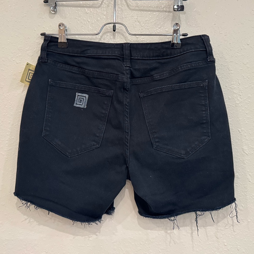 Upcycled Universal Thread Dark Shorts with Gingko + Floral Block Print 🌸 8/29 R - Picture 3 of 7